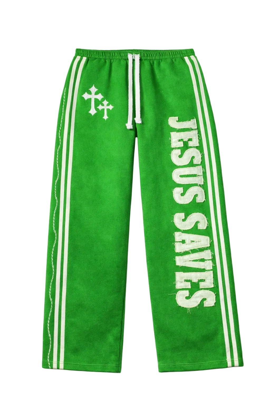 "Lime Green" Jesus Saves Sweatpants